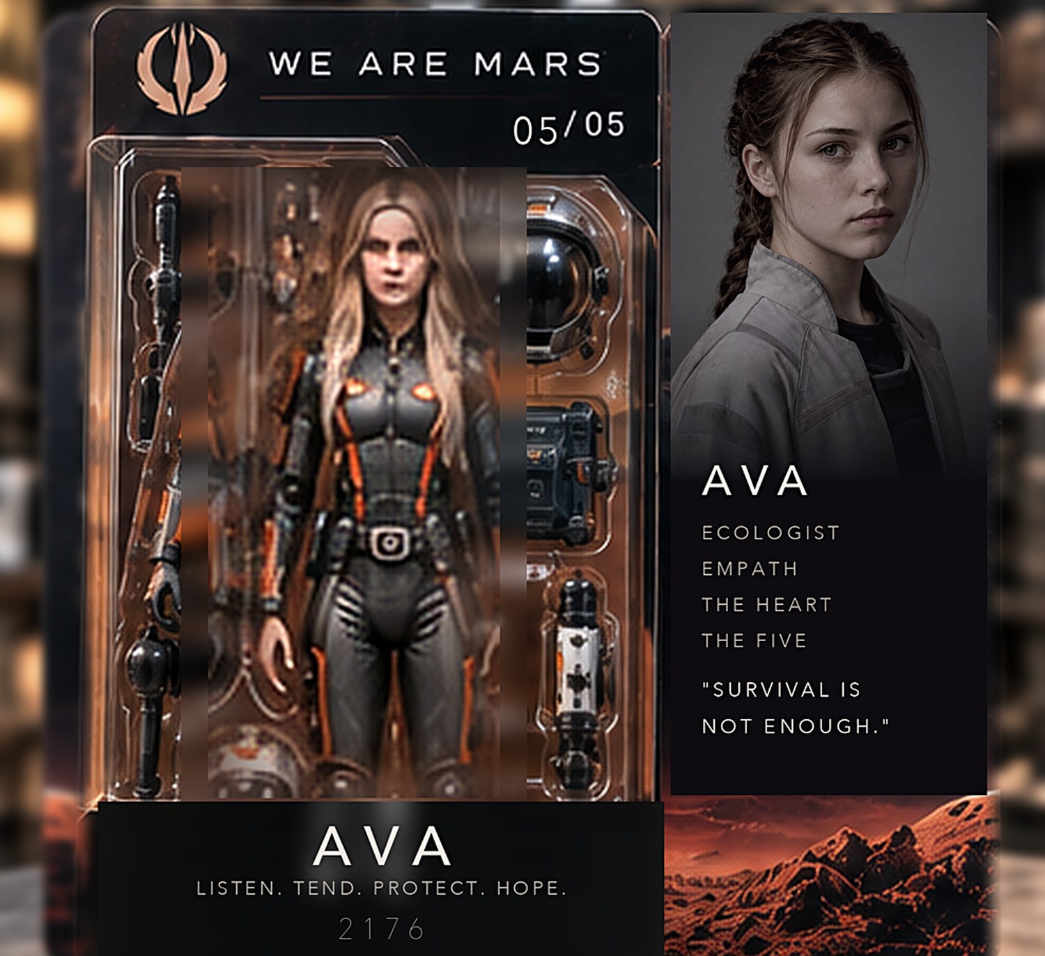 Ava Action Figure, product photograph
