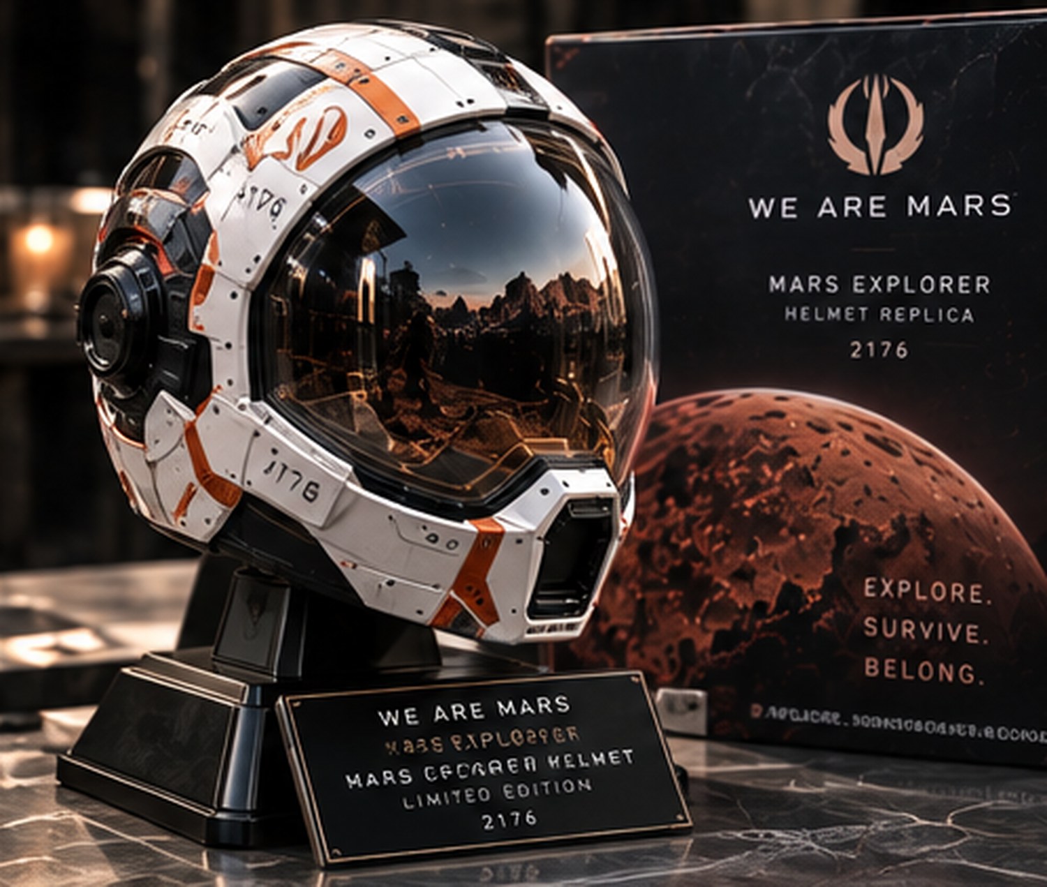 Mars Explorer Helmet Replica, product photograph