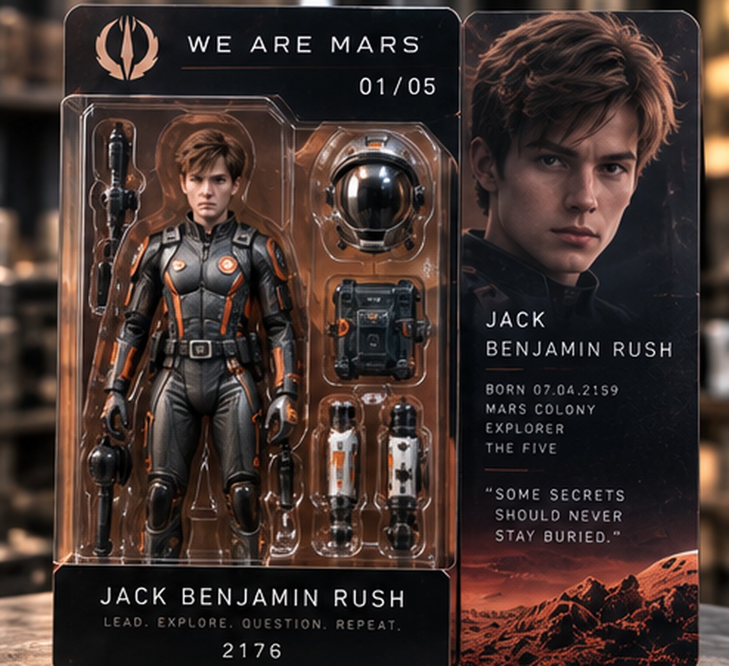 Jack Benjamin Rush Action Figure, product photograph