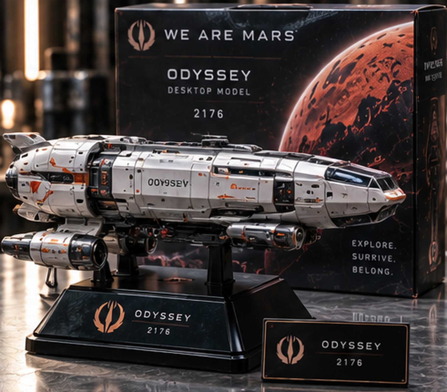 Odyssey Spacecraft Desktop Model, product photograph