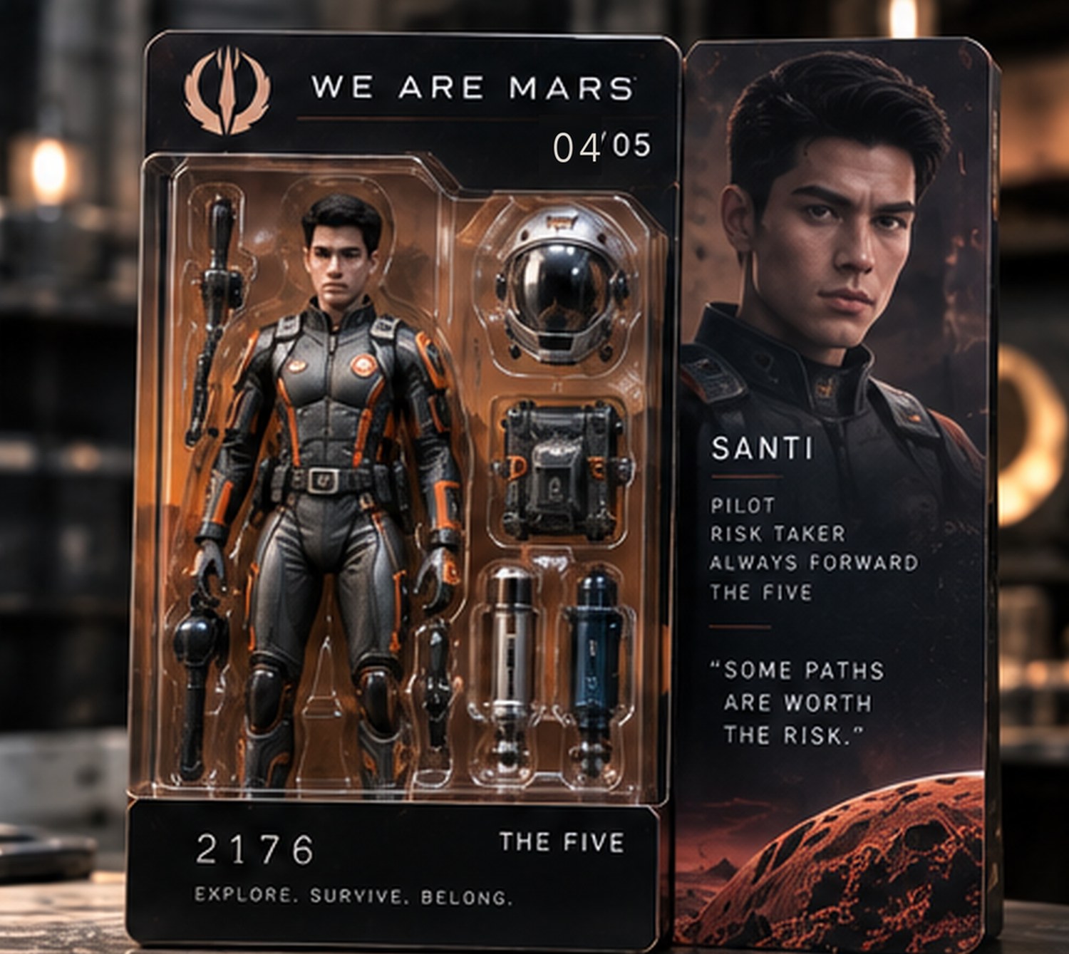 Santi Action Figure, product photograph